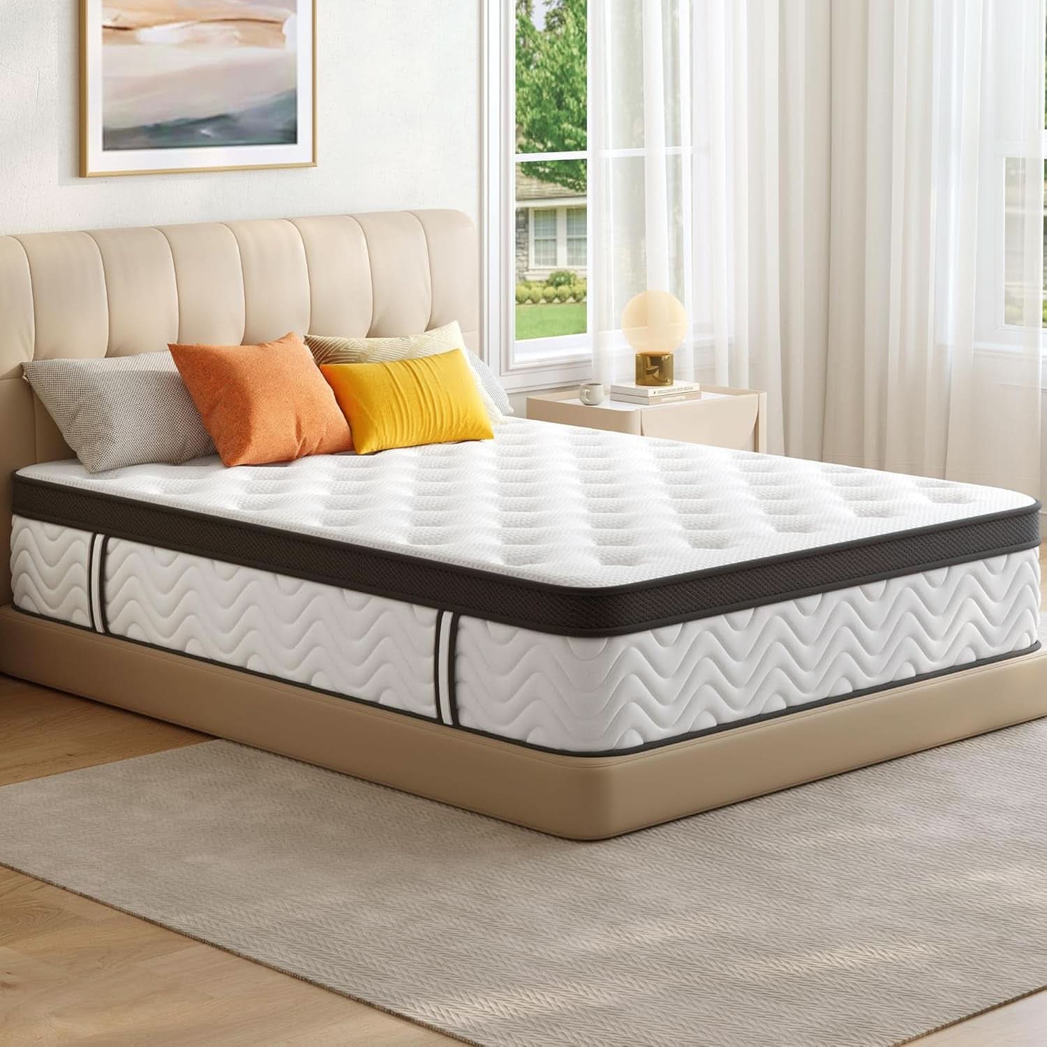 Queen 12 Inch Hybrid Mattress With Ultra Memory Foam