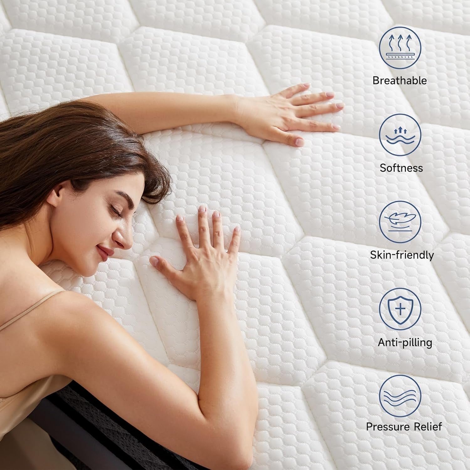 Queen 12Inch Memory Foam Hybrid Mattress Isolation