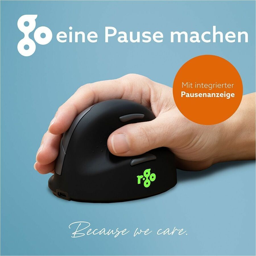 R-Go HE Ergonomic Mouse, Large, Right, Wireless RGOHELAWL