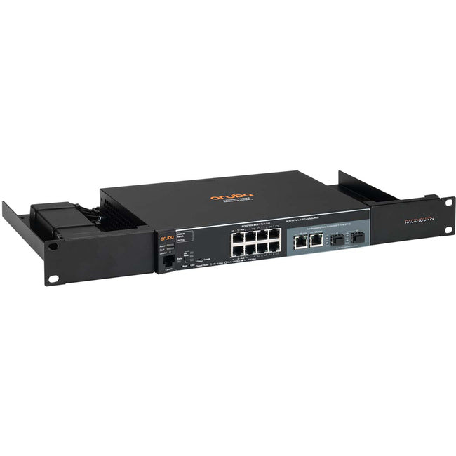 RACKMOUNT.IT Rack Mount for Switch, Power Supply, Firewall - Jet Black RM-HP-T1