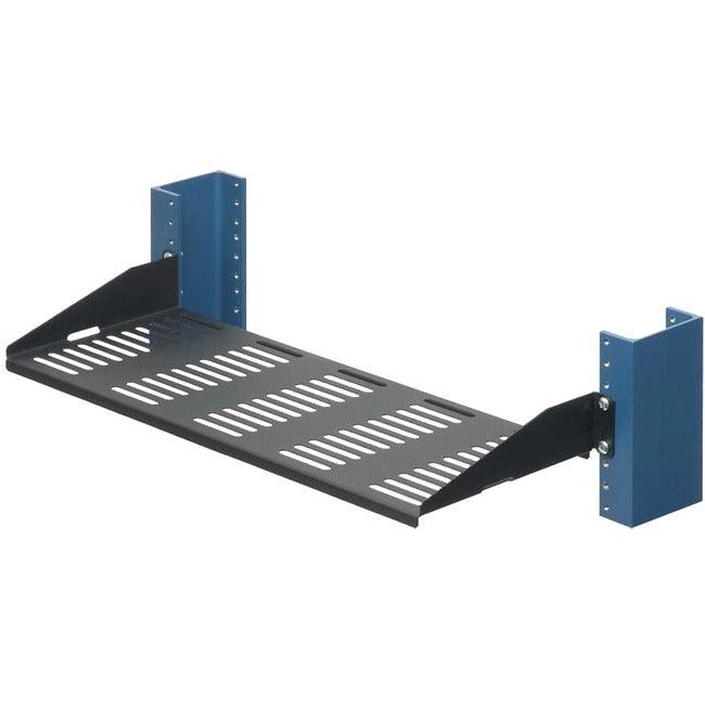 Rack Solutions 1U 2Post Vented Cantilever Shelf 7in (D) - Flanged Down 1USHL-022HALF-7DV