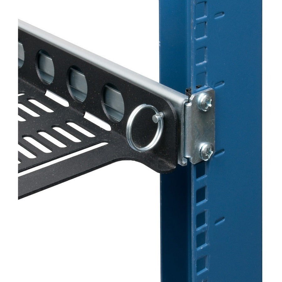 Rack Solutions 1U Dry Sliding Seismic Transport Shelf 24in Depth with Cable Management Arm 1USHL-112-T