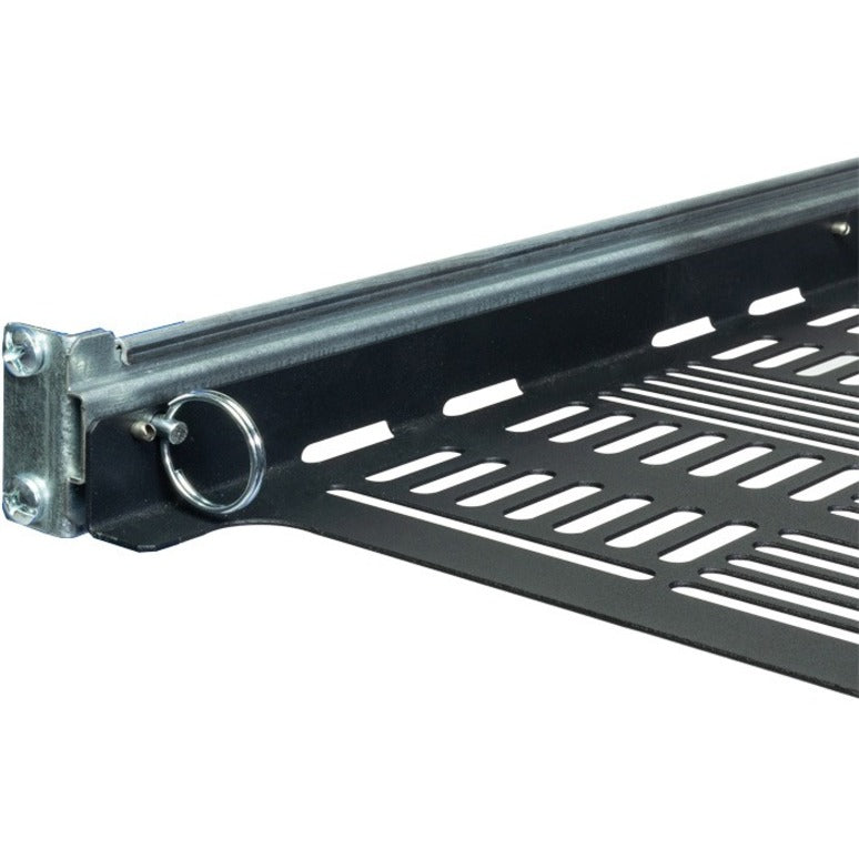Rack Solutions 1U Dry Sliding Seismic Transport Shelf 24in Depth with Cable Management Arm 1USHL-112-T