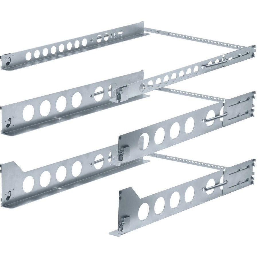 Rack Solutions 1U Tool-less Universal Rail 28in Depth with Tool-less Wirebar - 45 lb Load