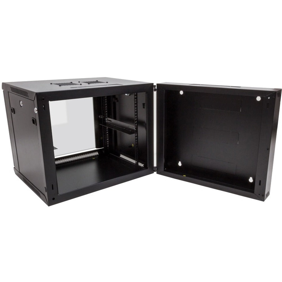 Rack Solutions 9U Swing Out Wall Mount Cabinet 600mmW x 600mmD with Glass Door 185-4764