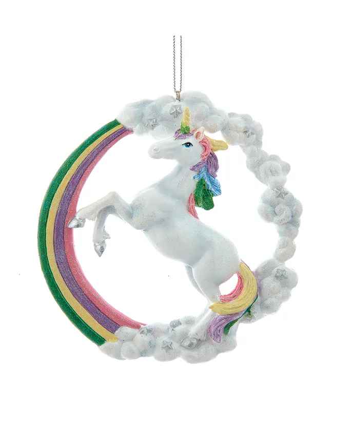 Rainbow Unicorn Ornament