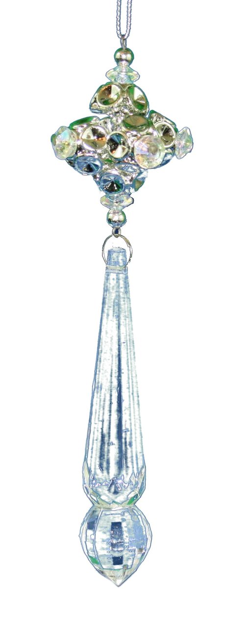 Raz Snowflake Acrylic Drop Ornament - 6.5 Inch