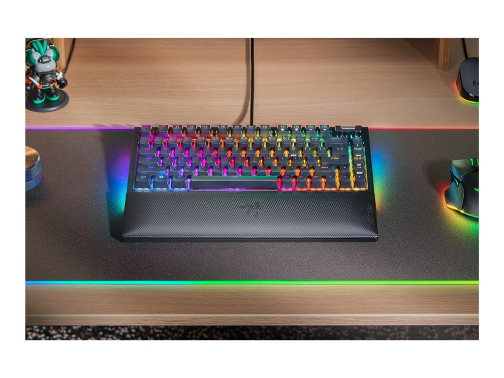 Razer BlackWidow V4 - Keyboard - 75%, hot-swappable - backlit - USB-C - QWERTY - US International - key switch: Razer