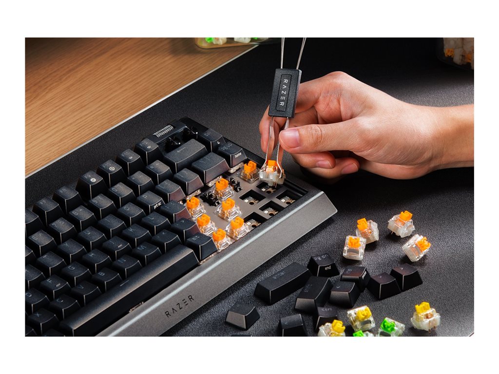 Razer BlackWidow V4 - Keyboard - 75%, hot-swappable - backlit - USB-C - QWERTY - US International - key switch: Razer