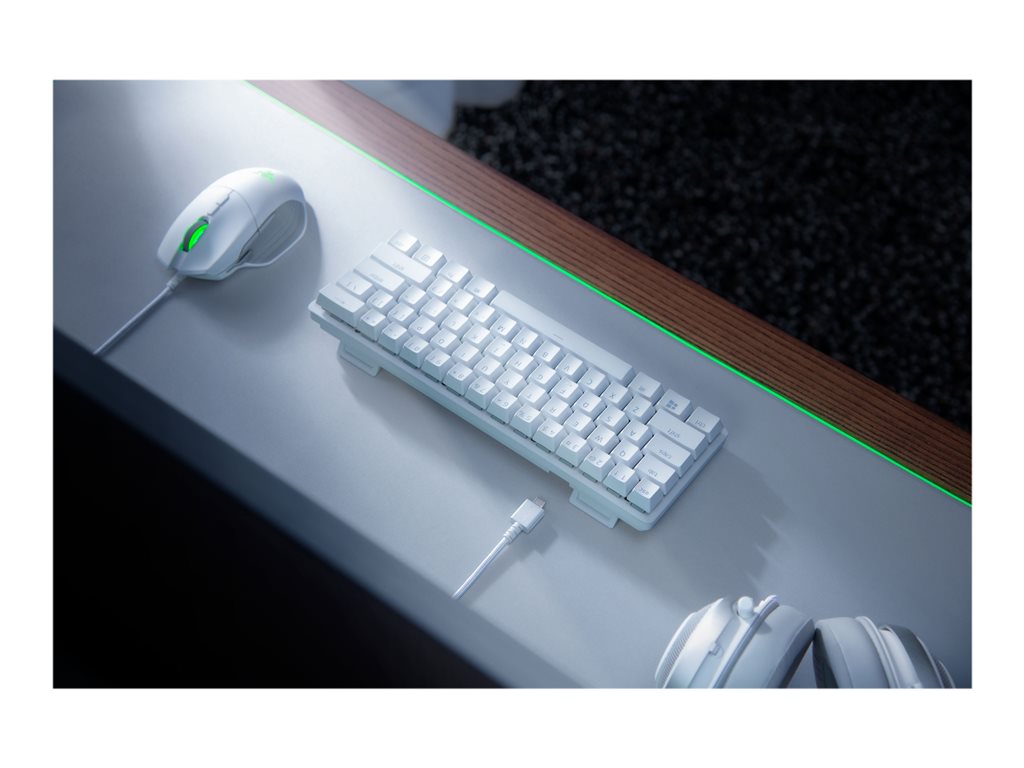 Razer Huntsman Mini - Keyboard - backlit - USB - US - key switch: Razer Clicky Optical Purple - mercury