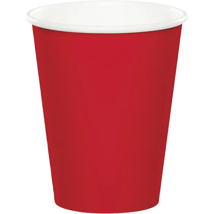 Red 9 oz Hot And Cold Paper Cups
