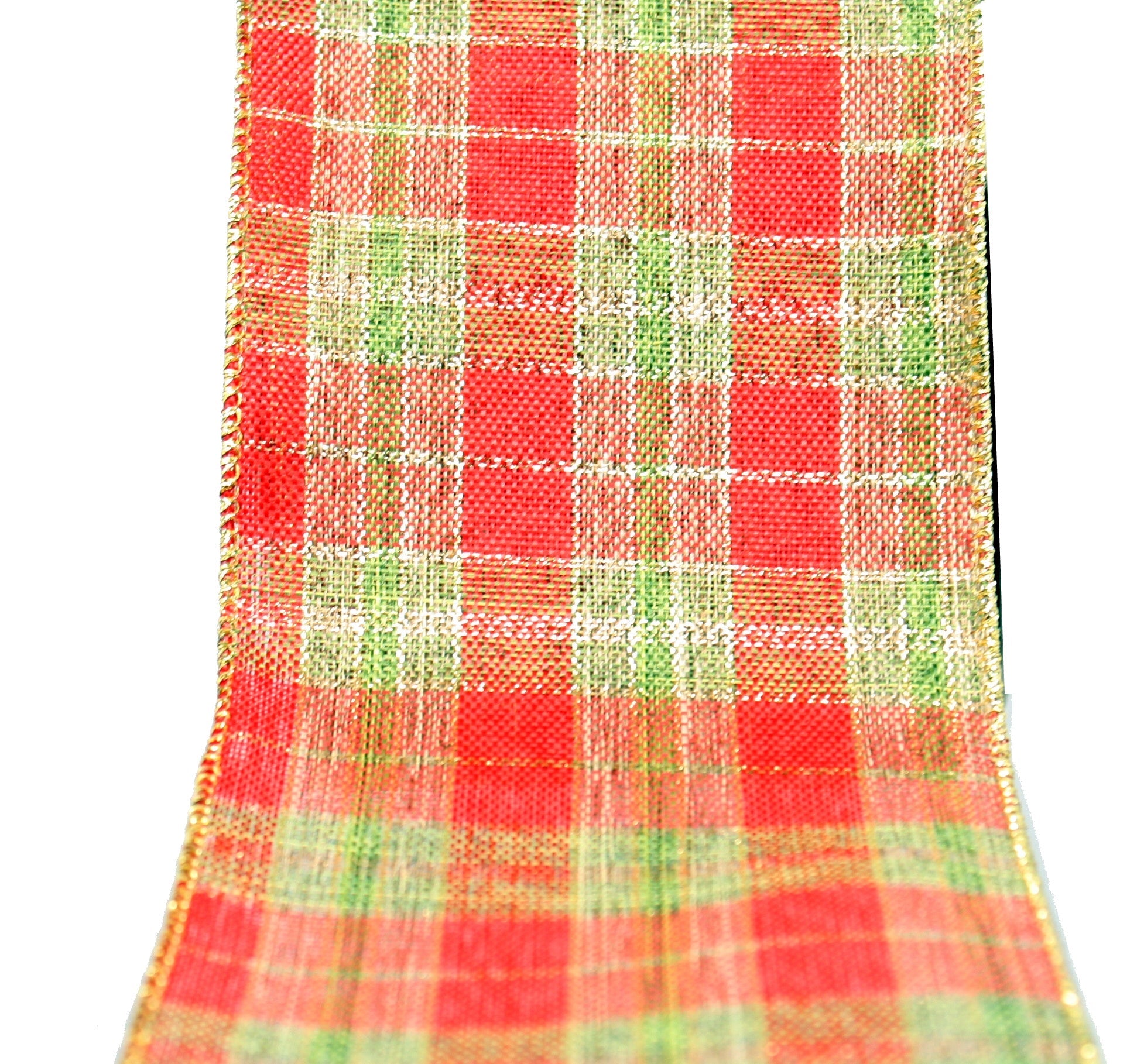 Red and Green Wired Ribbon Roll