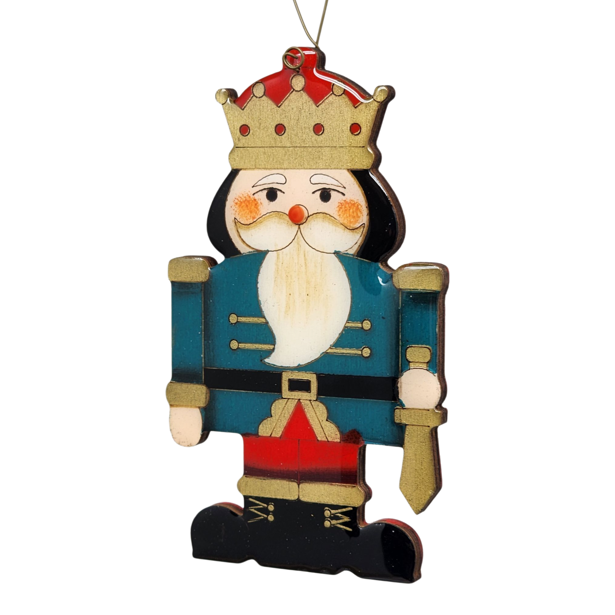 Regal Wooden Nutcracker - Blue