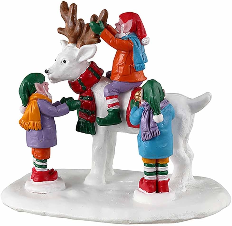 Reindeer Snowman Figurine