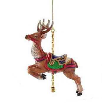 Resin Carousel Assortment Ornament - Reindeer