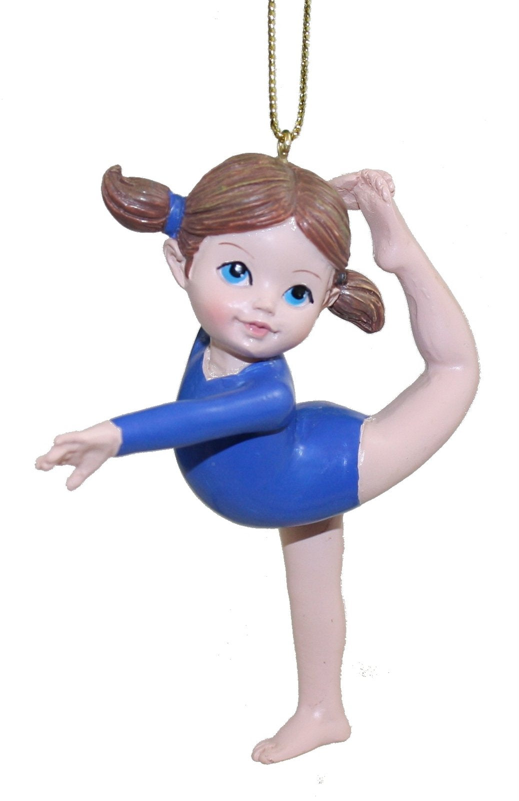 Resin Gymnast Girl Ornament - Blue