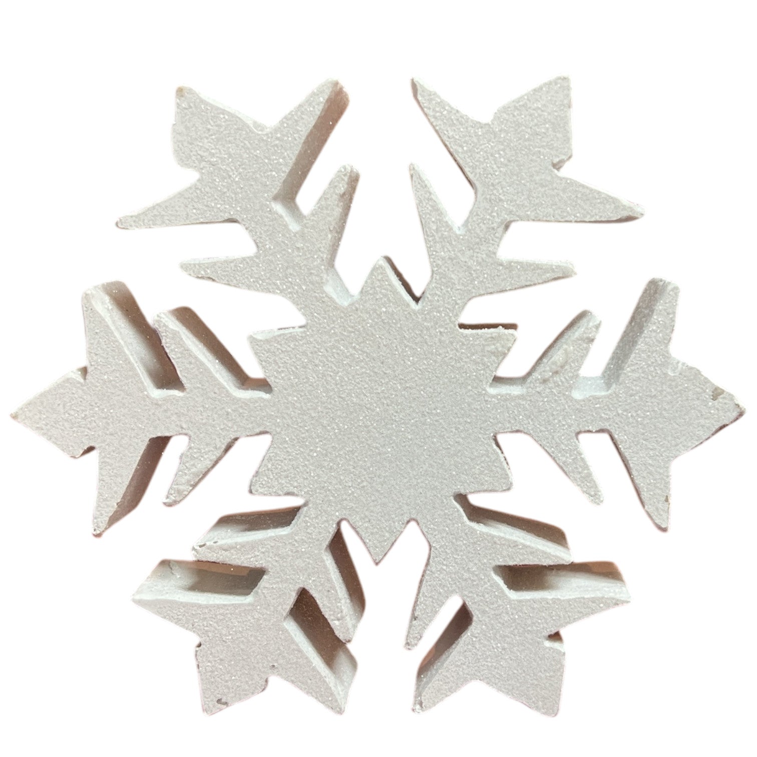 Resin Holiday Snowflake Shelf Sitter - Solid Center