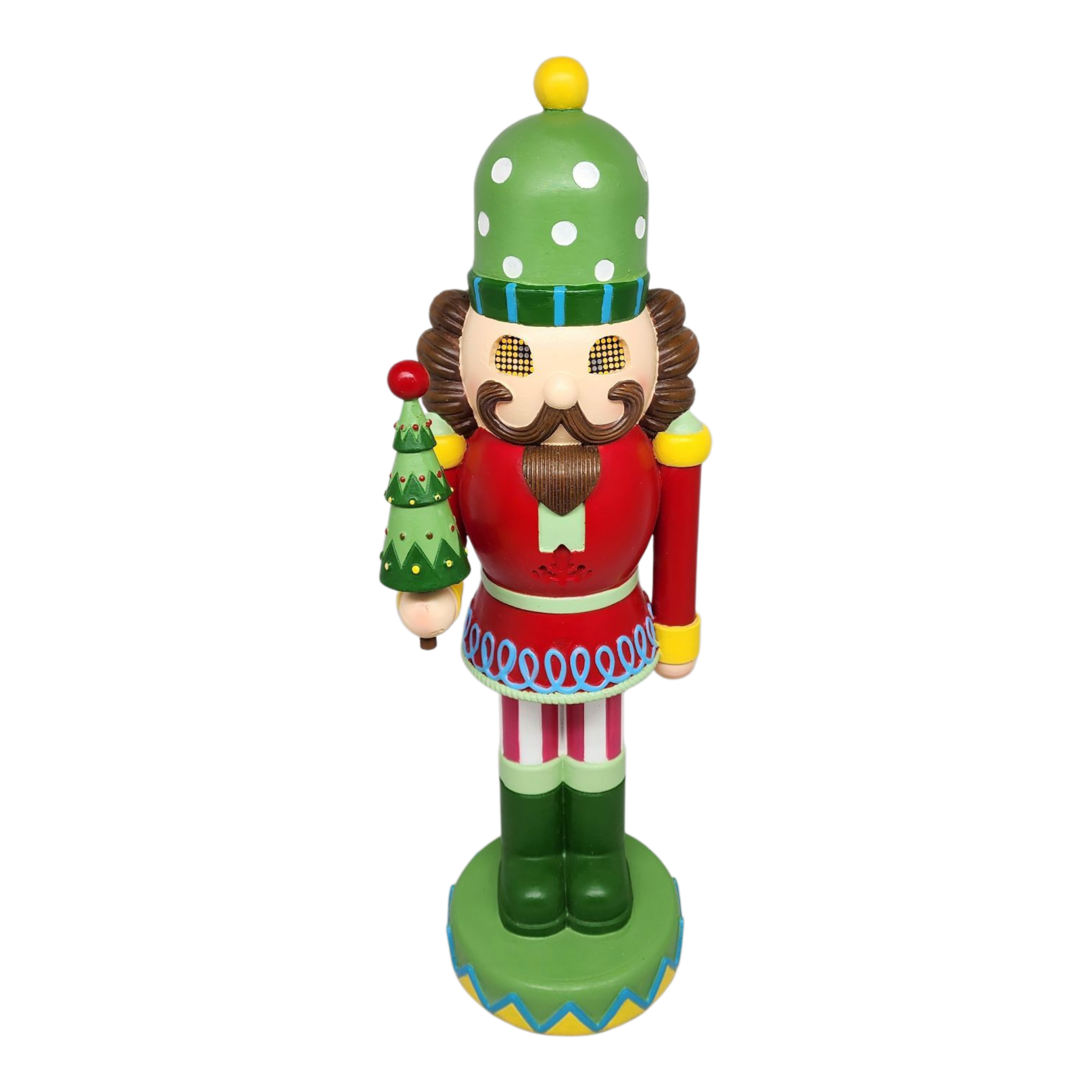 Resin Nutcracker with Moving Digital Eyes - 16 Inch