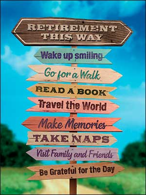 Retirement Card - Direction Signs