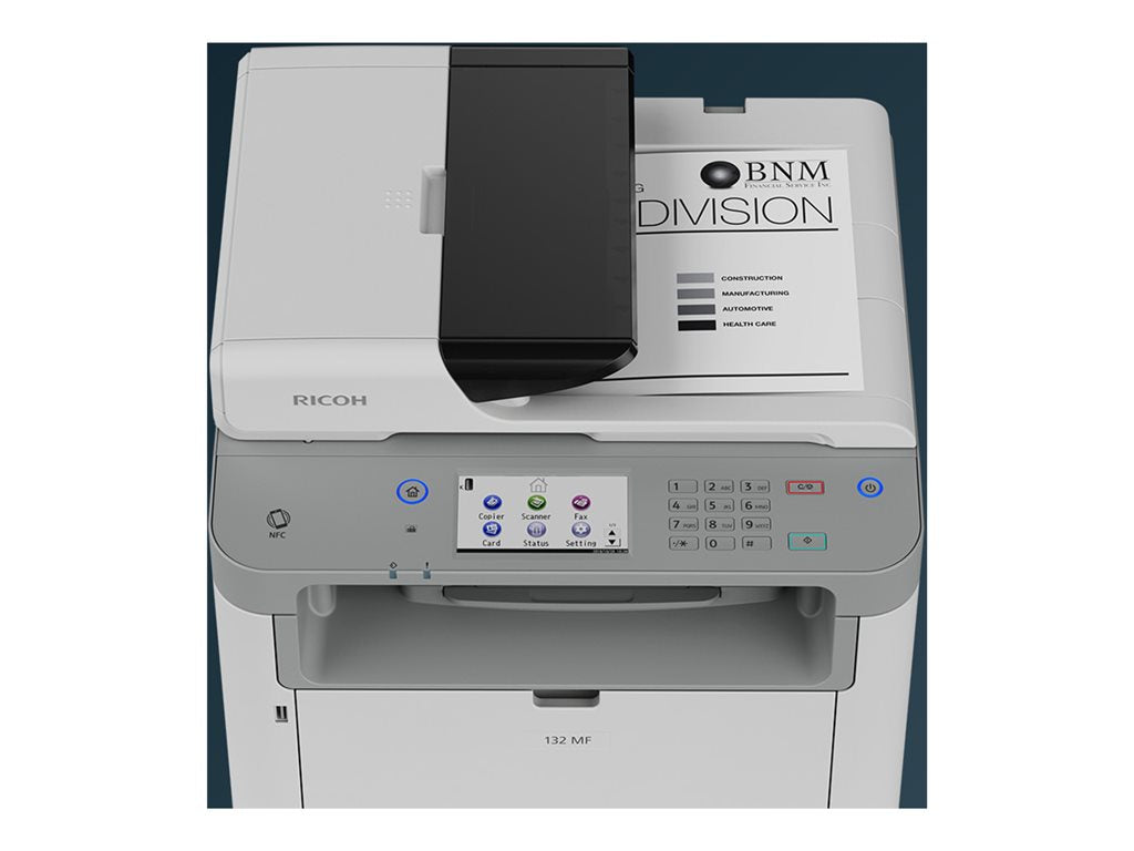 Ricoh 132 MF - Multifunction printer - B/W - laser - Legal (8.5 in x 14 in) (original) - A4/Legal (media) - up to 34 ppm