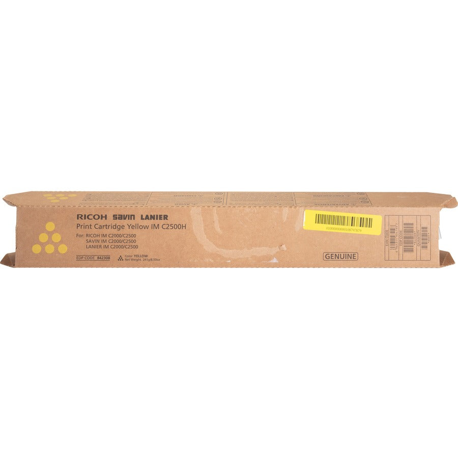 Ricoh Original Laser Toner Cartridge - Yellow - 1 Each 842308