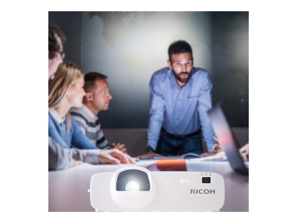 Ricoh PJ WUL5A40ST - 3LCD projector - 4500 lumens - WUXGA (1920 x 1200) - short-throw zoom lens - LAN