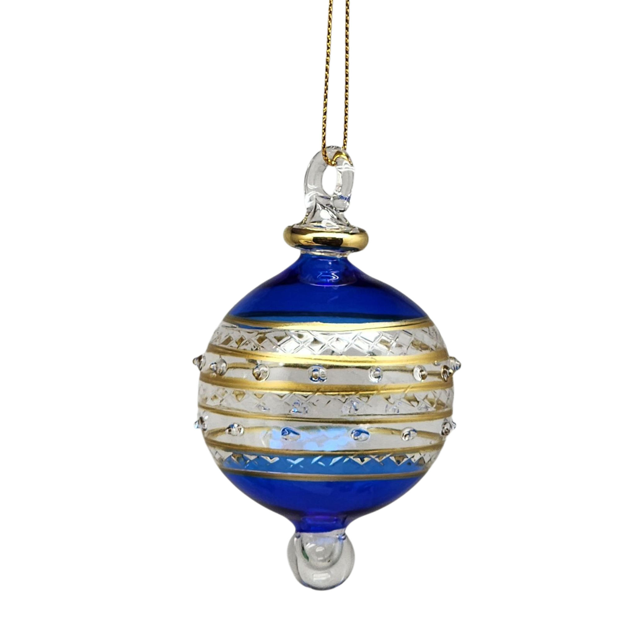 Ring Etched Stipple Ball - Blue