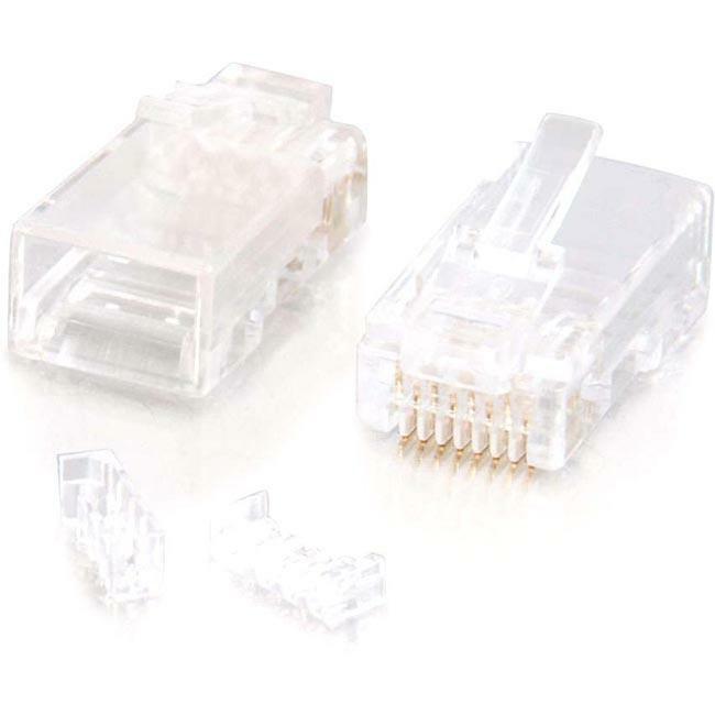 Rj45 Cat5E Modular (With Load Bar) Plug For Round Solid/Stranded Cable Multipack