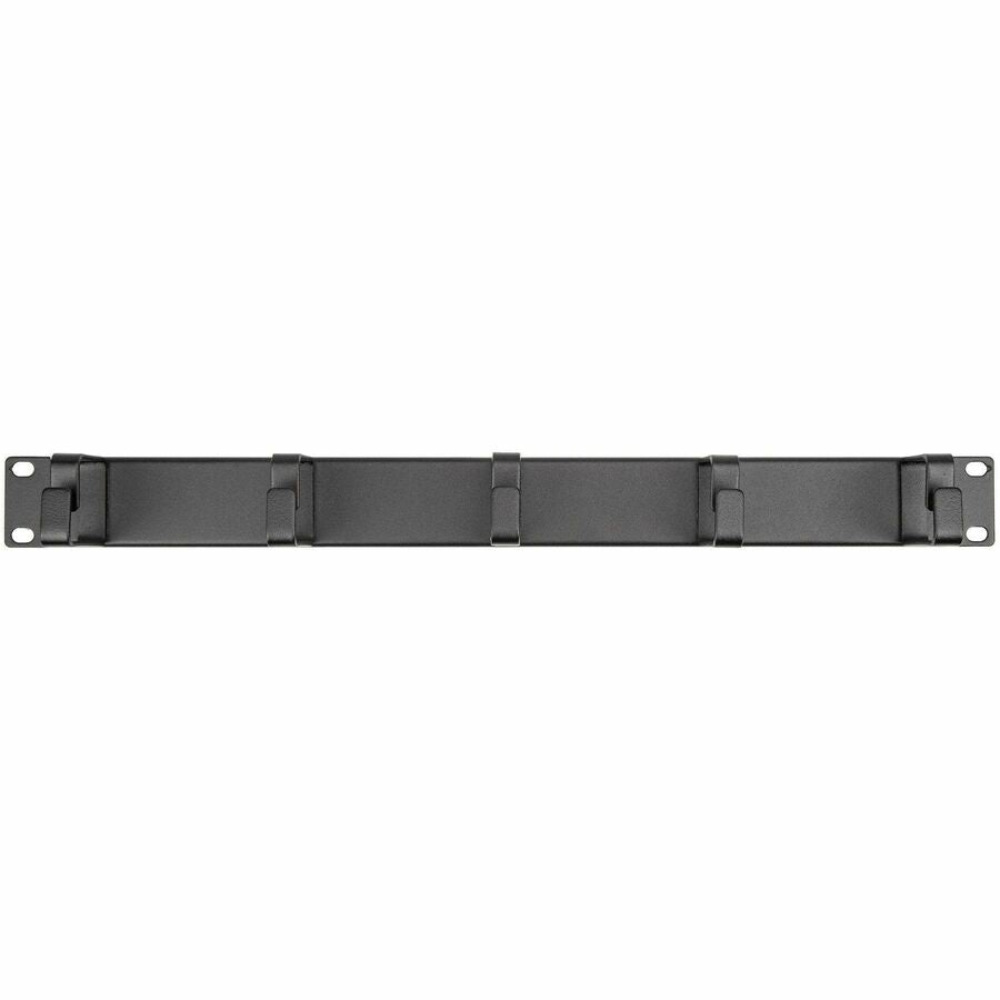 Rocstor 1U 19in Metal Rackmount Cable Management Panel - Cable Management Panel - Black -