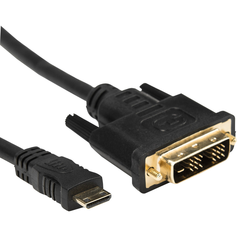 Rocstor Premium 6Ft Mini Hdmi To Dvi-D Cable - M/M - Dvi/Hdmi For Audio/Video Device, Projector, Notebook, Tablet Pc, Camera - 6Ft - 1 Pack - 1 X Hdmi (Mini Type C) Male Digital Audio/Video - 1 X Dvi-D Male Digital Video - Gold Plated Connector - Gold Pla