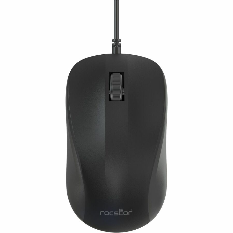 Rocstor Premium M11 USB Wired Contoured Optical Mouse - 1200 dpi Y10P021-B1