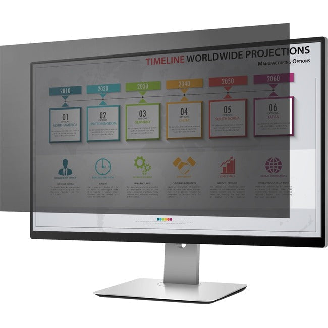 Rocstor Privacyview&Trade; Premium Privacy Filter For 32 Widescreen Monitor - For 32" Monitor/Display - 16:9 Aspect Ratio - Glossy / Matte - Unframed - Anti-Glare - Comparable To Pf320W9B - Taa Compliant - Black - For 32" Widescreen Lcd Monitor - 16:9 - S