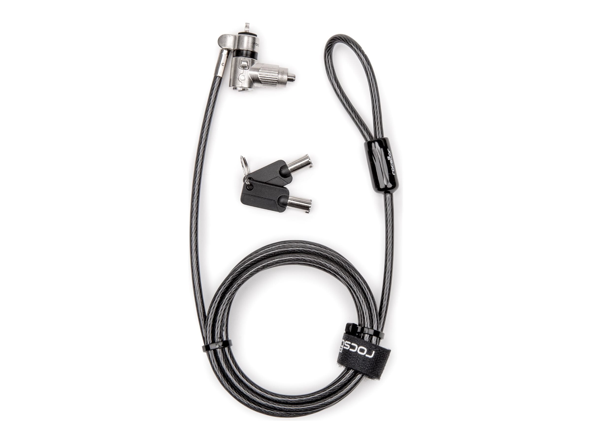 Rocstor - Security cable lock - 3-in-1, universal, switchable, keyed - 6.6 ft Y1RB034-B1