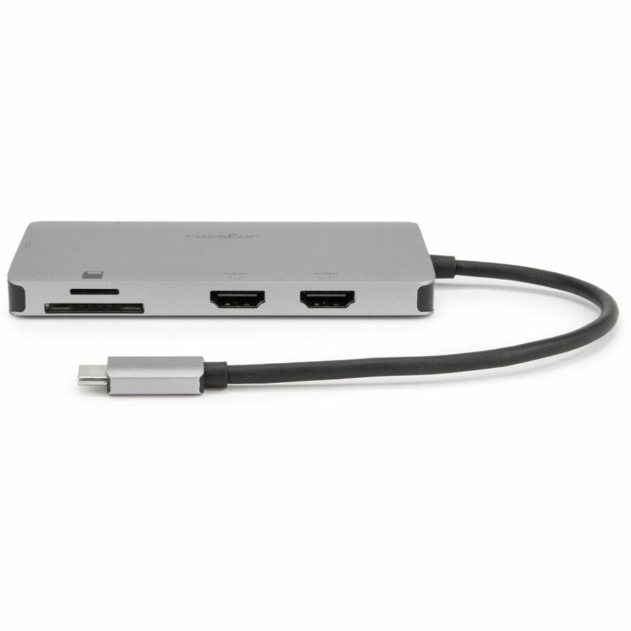 Rocstor USB C Multiport Adapter, 8-in-1 Hub Y10A302-S1