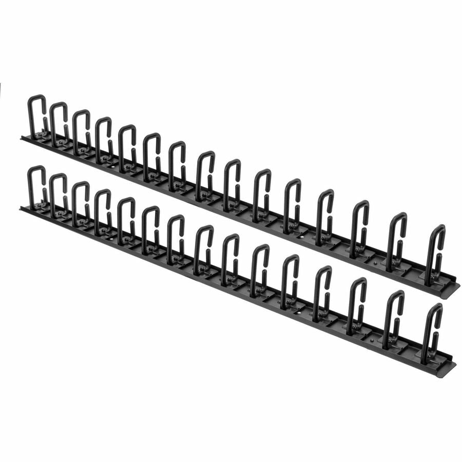 Rocstor Vertical Cable Organizer with D-Ring Hooks - 0U - 6 ft. - Vertical Cable Manager