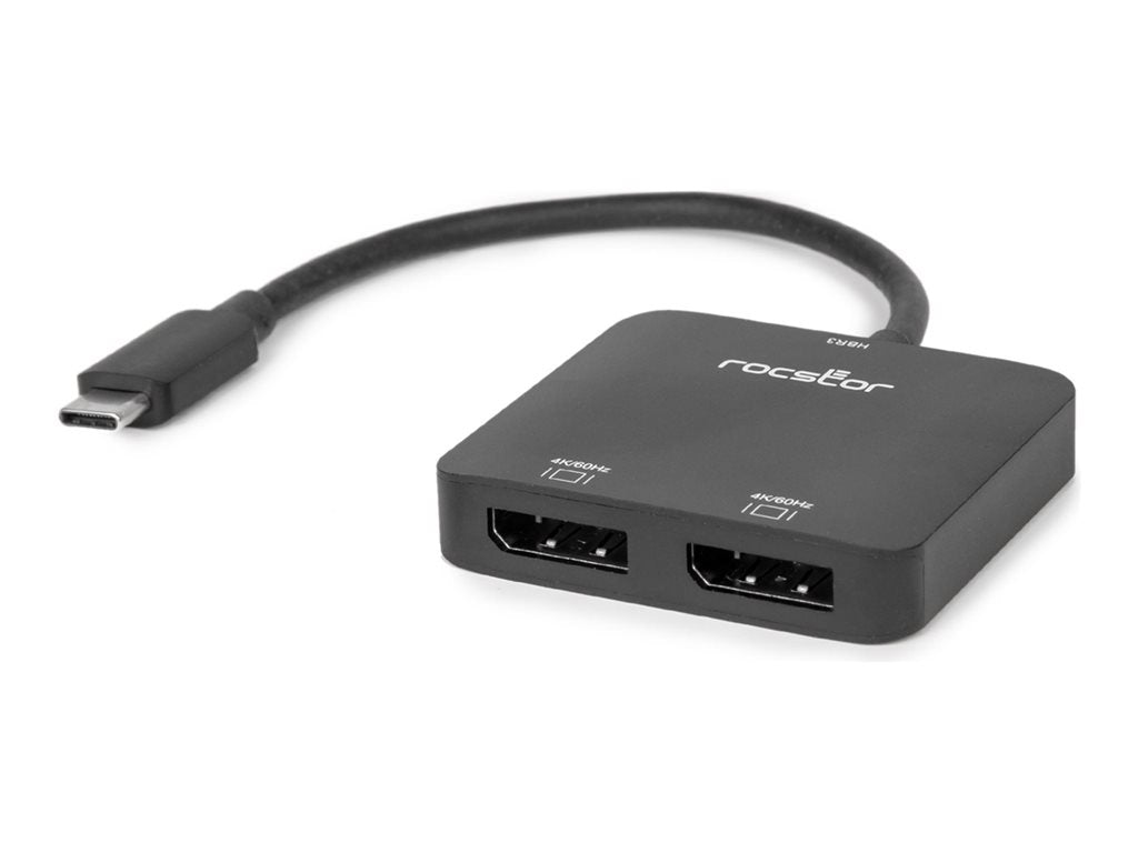 Rocstor - Video/audio splitter - 2 x DisplayPort - desktop Y10A201-B1
