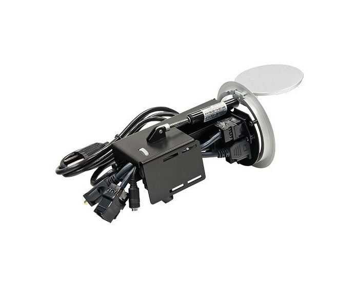 Round Cable Well With Ports For,1X120Vac Hdmi Vga 3.5Mm Audio Rj45