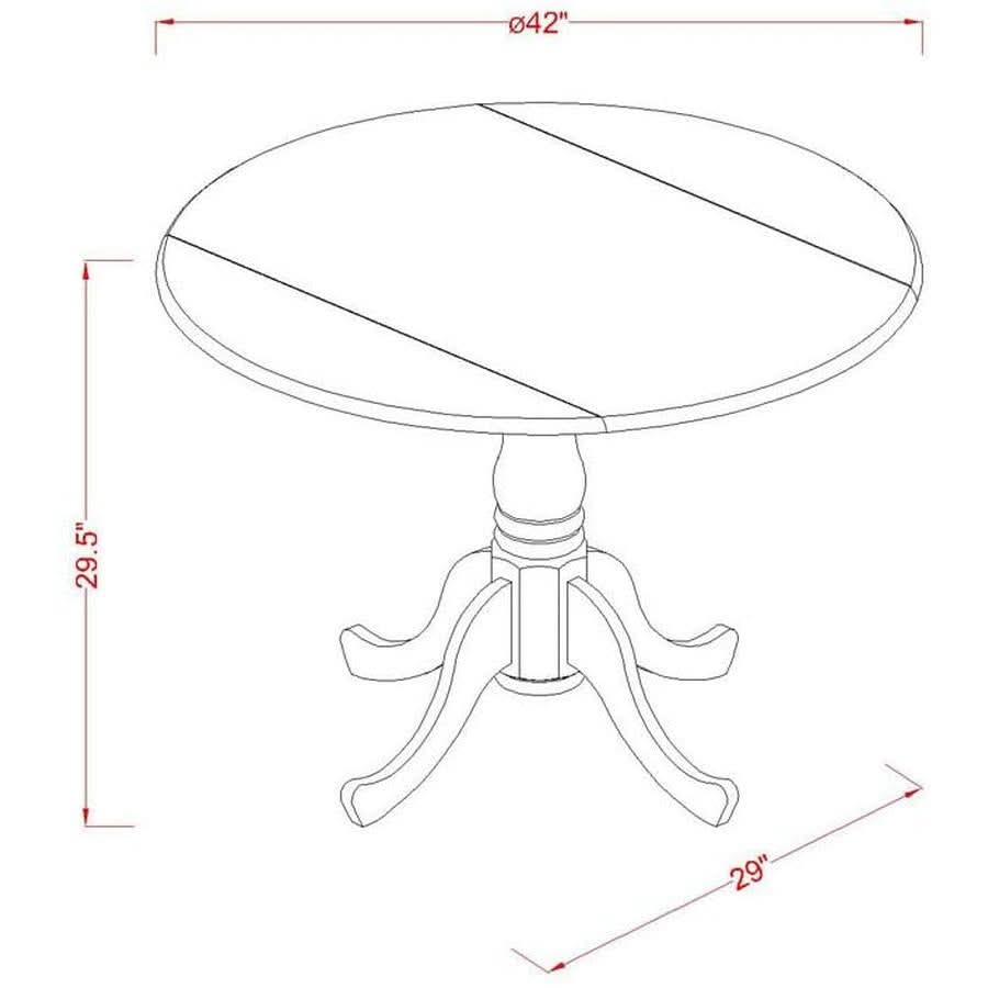 Round Wood Dining Table With Black Finish For Modern Dining Rooms