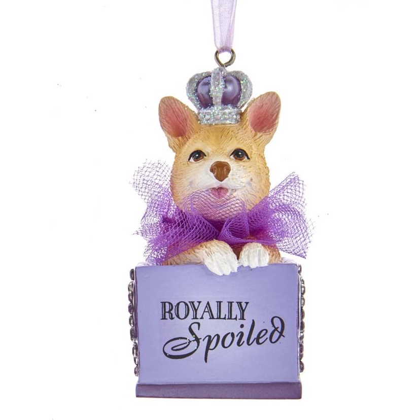 Royal Splendor Purple Dog Ornament - Royally Spoiled