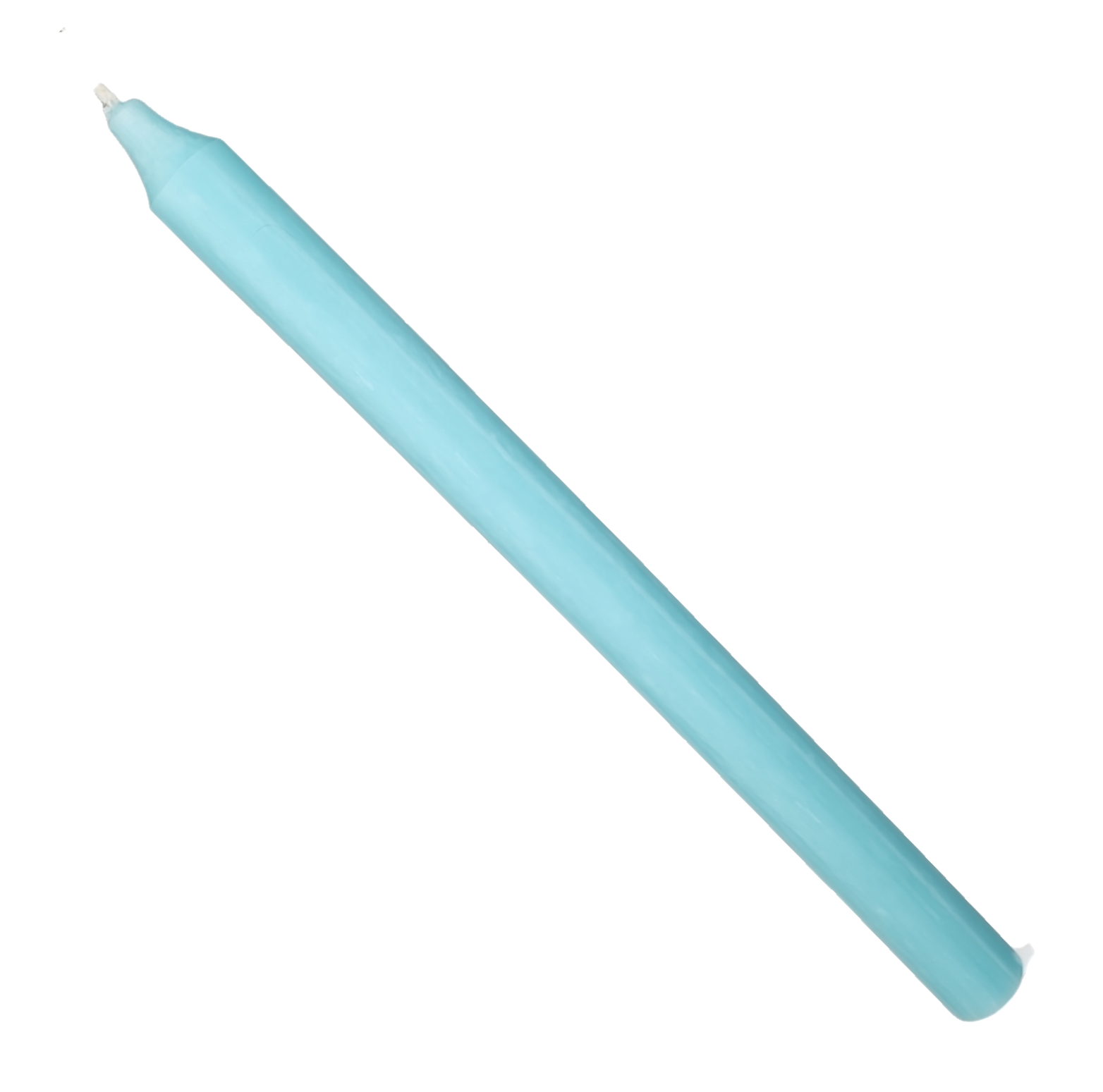 Rustic Taper Dinner Candle - 12 Inch Aqua