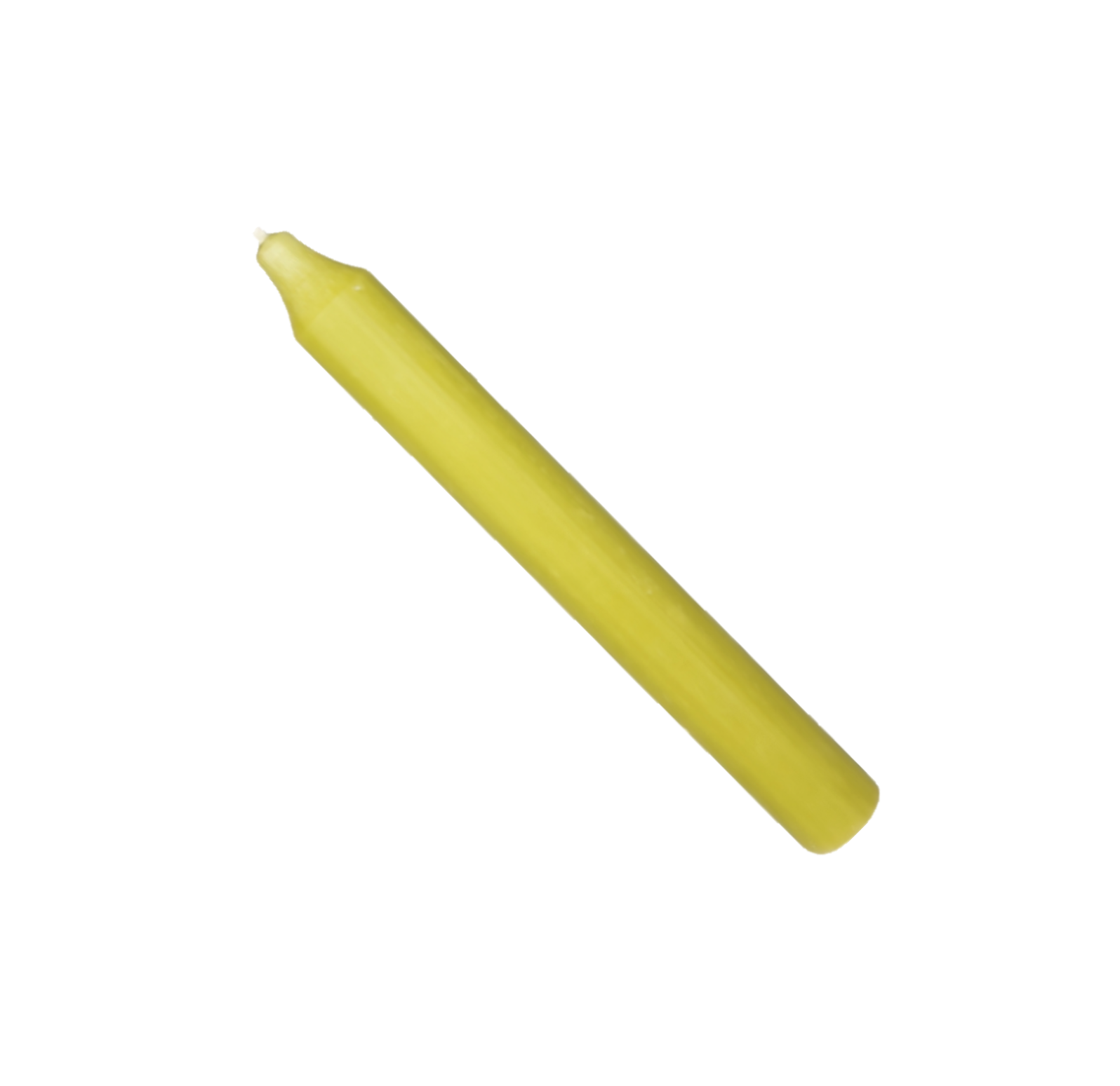 Rustic Taper Dinner Candle - 7 Inch Light Olive