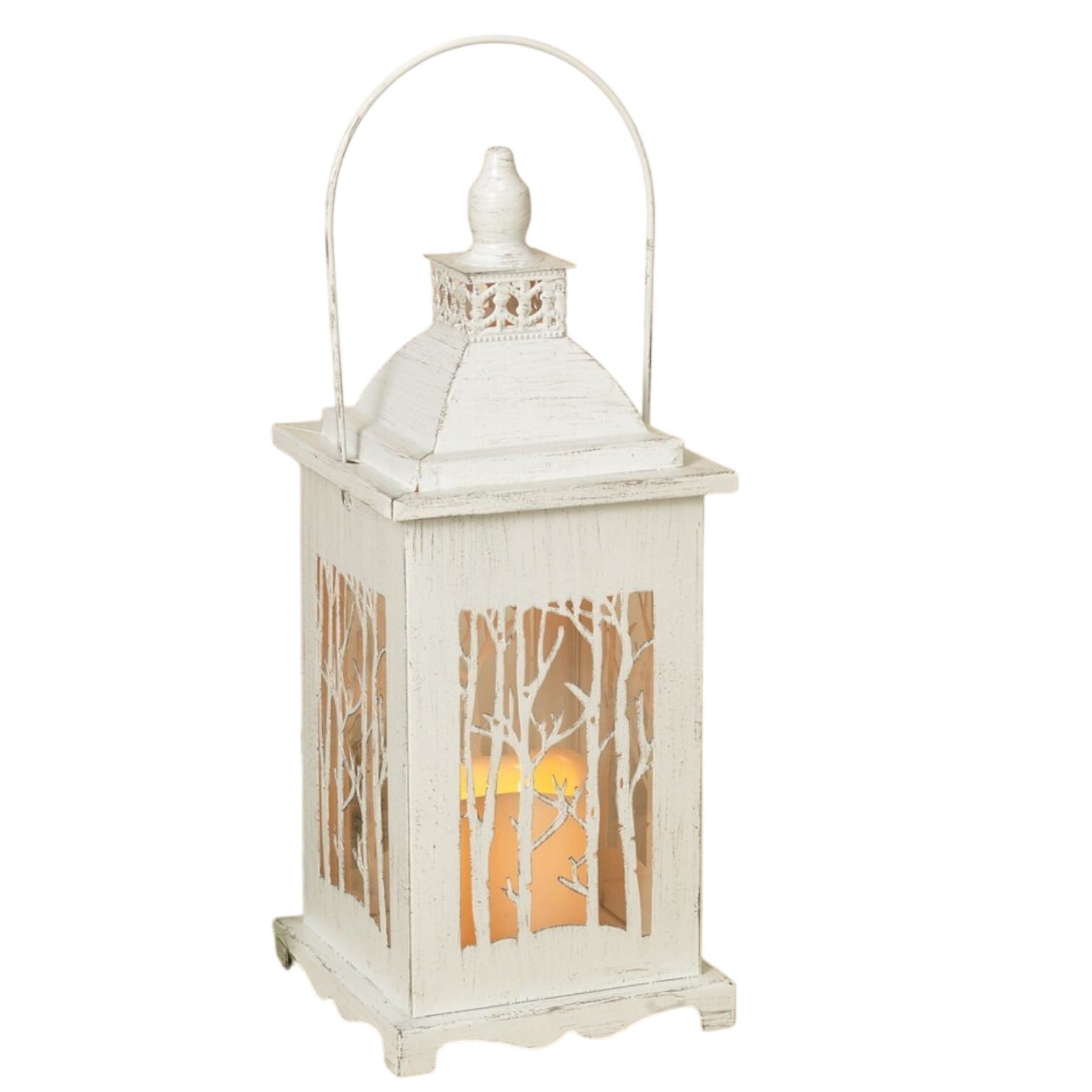 Rustic Woodland Lantern with Timer