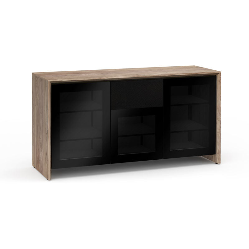 Salamander Barcelona 336 AV Cabinet Natural Walnut Black Glass