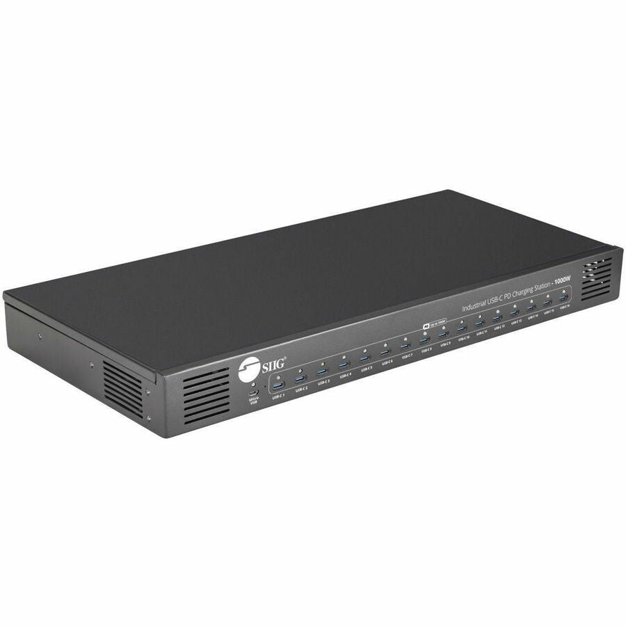 SIIG 16-Port Industrial USB-C PD Charging Station - 1000W - up to 10 USB-C 100W - up to 16 ID-US0C11-S1