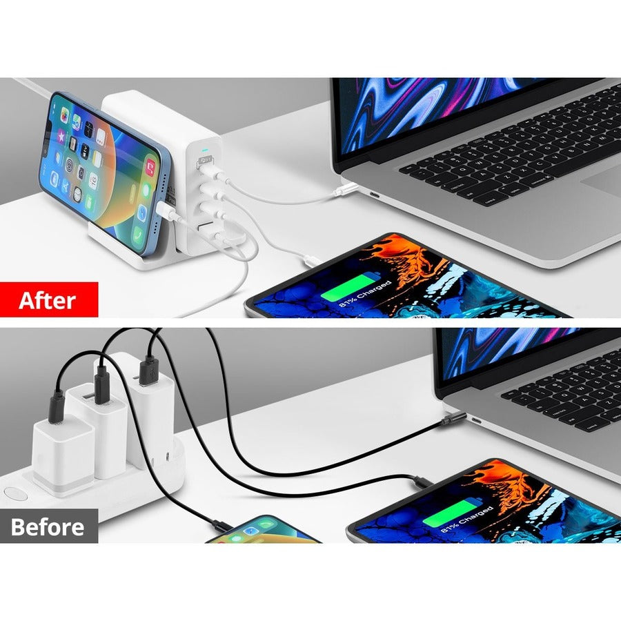 SIIG 240W GaN PD 3.1 Charger - 3C1A - Portable USB Type-C Charger - Maximum 240W output