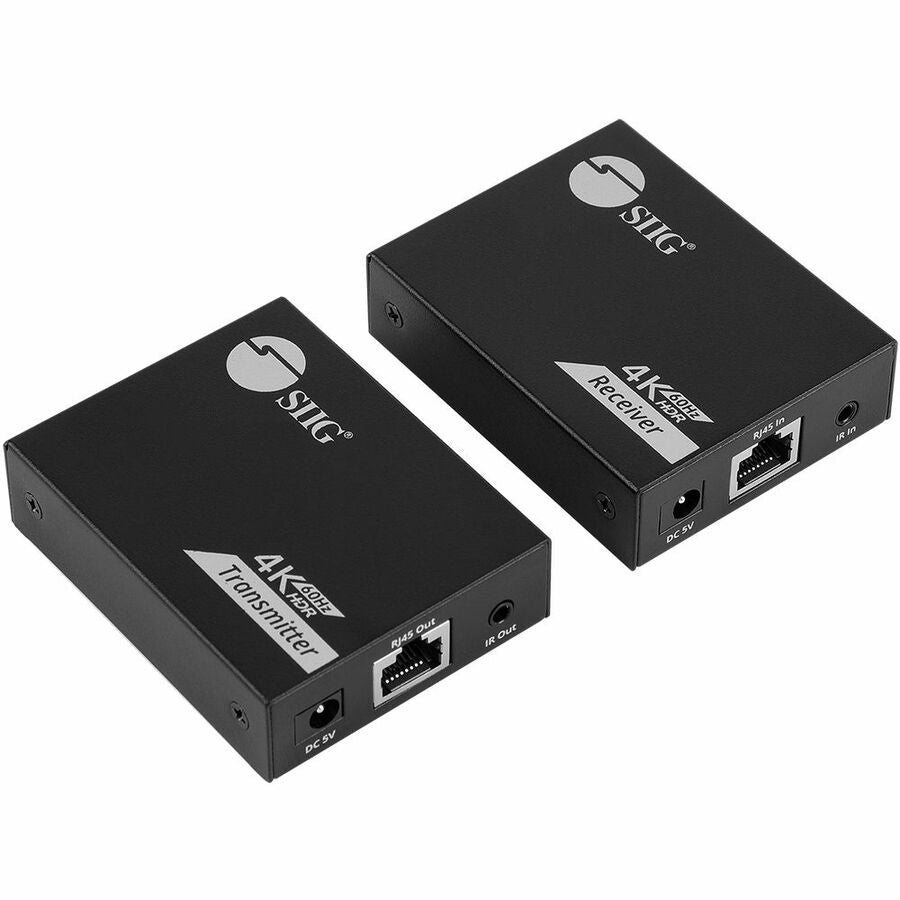 SIIG 4K60Hz HDMI over Cat6 Extender with Loopout & IR - 50m- HDMI Extender- Auto