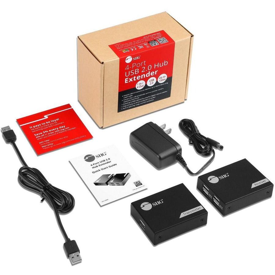 SIIG, Inc 4-Port USB 2.0 Hub Extender