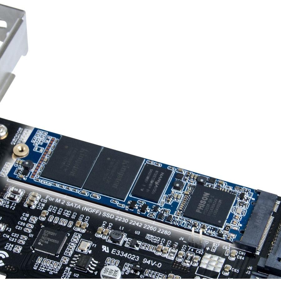 SIIG USB 3.0 Type-C & Type-A 3-Port PCIe Card with M.2 SATA SSD Adapter LB-US0414-S1