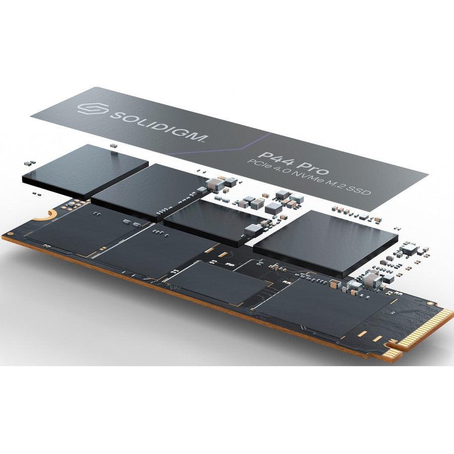 SOLIDIGM P44 Pro 2 TB Solid State Drive - M.2 2280 Internal - PCI Express NVMe (PCI Express NVMe 4.0 x4)