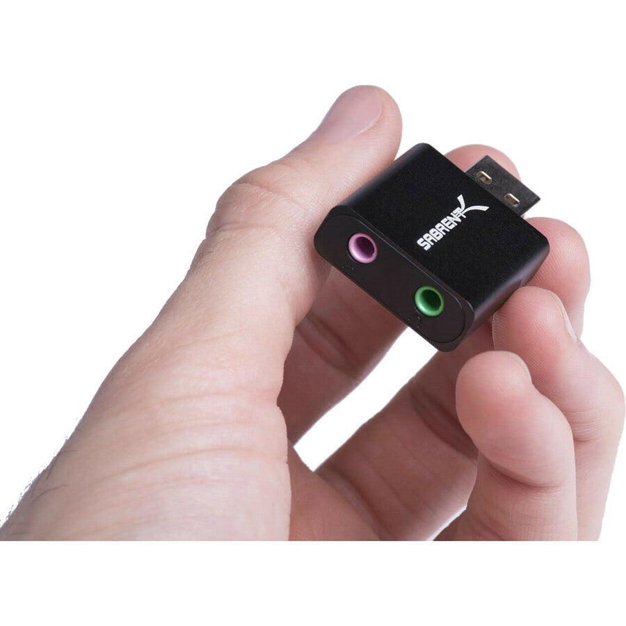 Sabrent Usb Aluminum External Stereo Sound Adapter | Black